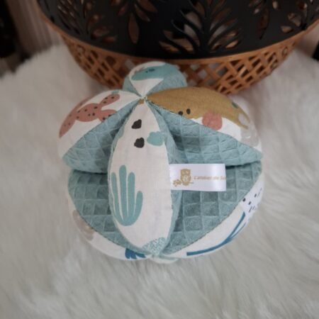 Ballon en tissu fait main, premier jouet de bébé, coton Bio
