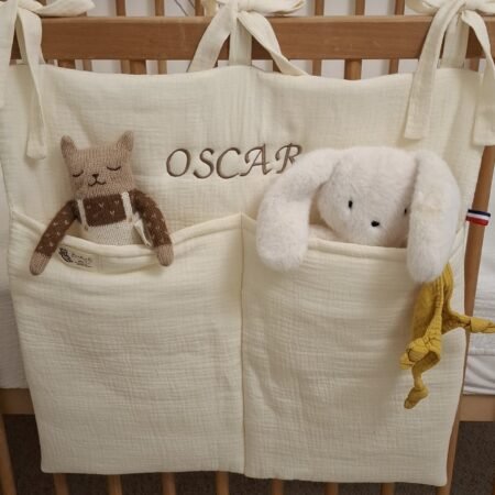 Pochette range-doudou bébé, faite main